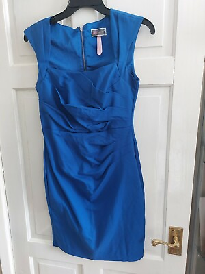 #ad Lipsy Uk 10 Blue Sleeveless Party Evening Dress GBP 29.99