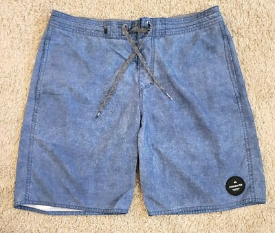 #ad Quiksilver Blue Boardshorts Radical Times In Paradise Swimwear Mens Size 33W 18L $12.99