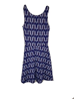 #ad Blue Patterned Dress For Teens $10.00