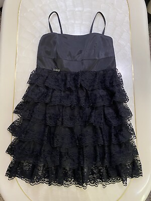 Black Cocktail Ruffled Dress For Party Or For Costume Size 2 $12.00