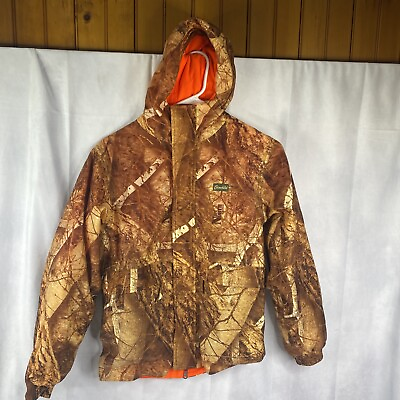 #ad Gamehide Youth Naked North Snow Camo amp; Blake Orange Reversible Jacket Size 10 L $24.69