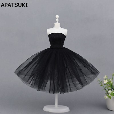 Sexy Black Little Dress For 11.5quot; Doll One Piece Evening Dress 1 6 Doll Clothes $4.82