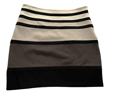#ad Express Size 12 Skirt Length 19” Rayon Nylon Spandex Striped Zipper #ST20 $15.00