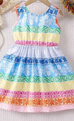#ad NEW Boutique Girls Colorful Summer Sundress Size 7 See Size Chart $14.90