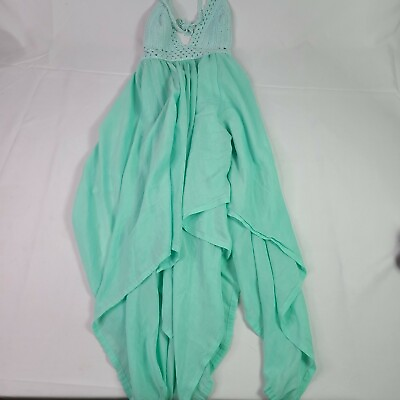 #ad Beautiful Beach Cover Up Dress Size M Mint Green $9.00