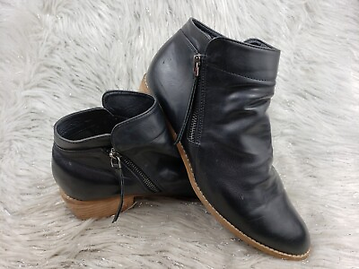#ad #ad Womens Black Casual Ankle Booties Boots Size 9 $19.99