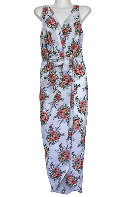 #ad Forcast Floral Maxi Dress Petite Size 4 XXS Multicolour Draped Cocktail Formal AU $15.00