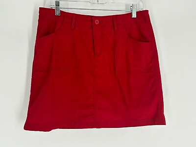 #ad St. John#x27;s Bay Red Mini Skort Shorts Under Skirt Women#x27;s Size 10 $15.00