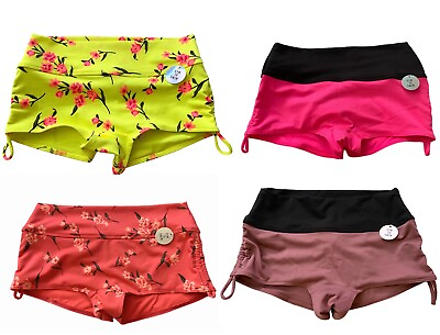 #ad PINK Victorias Secret Gym to Swim Bikini Bottom Shorts Shortie Gathered Sides S $8.49