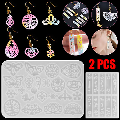 DIY Resin Crystal Epoxy Molds Earrings Pendant Jewelry Casting Silicone Mould $8.98