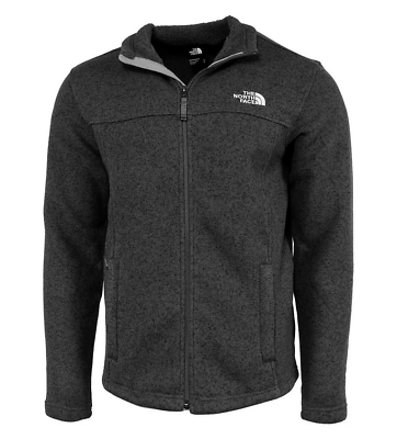 New Mens The North Face Leo Sweater Full Zip Fleece Jacket Black $68.90