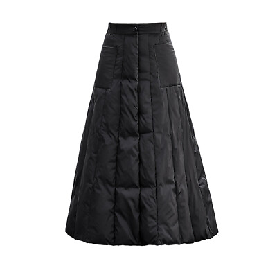 #ad Lady Outdoor Thick Puffer Long Skirt A Line Quilted Padded Keep Warm Soft Skirt $36.99