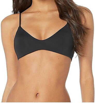 #ad L Space Women#x27;s 248106 Cody Triangle Black Bikini Top Swimwear Size S $54.40