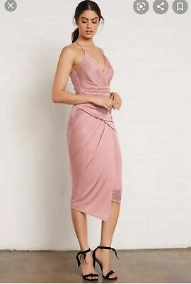 SHEIKE *BNWT* AURORA Dusty Pink Bodycon Lined Dress Size 6 V Neck Cocktail Wear AU $74.97