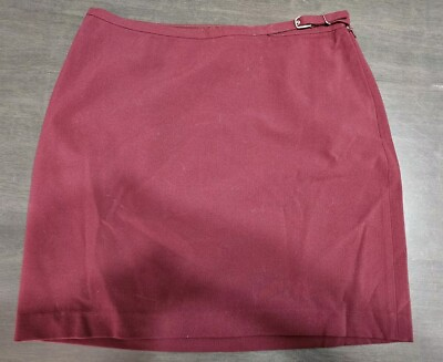 #ad #ad The Limited Stretch Mini Skirt Women Size 8 Burgundy Merlot Color Buckle Design $8.95