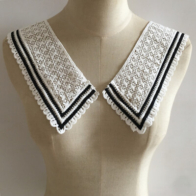 White Hollow Out Lace Collar DIY Dress Decorative Trim Embroidery Neckline AU $3.79