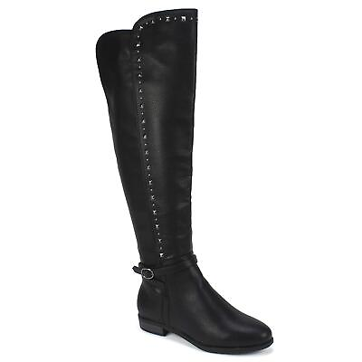 Rialto Womens Ferrell Leather Almond Toe Knee High Fashion Boots $13.94