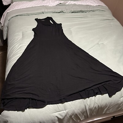 #ad Patagonia Women’s Black Long Maxi Dress Size Large Sleeveless Casual Used $34.99