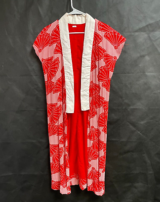Vintage 80#x27;s 90#x27;s Womens Red Dress Size L $23.99