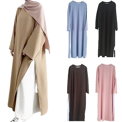 #ad Abaya Women Muslim Maxi Dress Turkey Turkey Kaftan Sets Turkey Long Robes Dubai $45.17