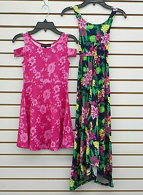 #ad Girls Derek Heart Pink Or Navy Blue Assorted Summer Dresses Sizes 7 8 10 12 amp; 14 $12.00