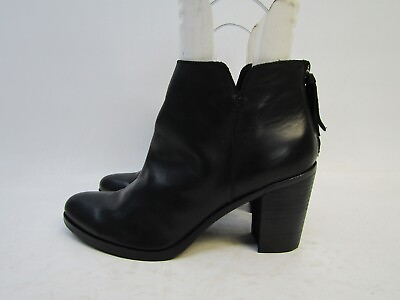 #ad BP Womens Size 11 M Black Leather Zip Ankle Fashion Boots Bootie $26.59