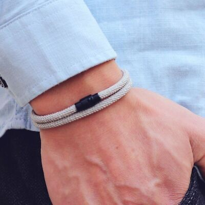 #ad #ad New Minimalist Men Rope Bracelet Double Layer Braclet Homme Accessories $9.99