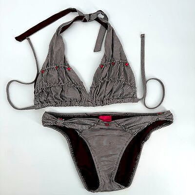 #ad Betsey Johnson striped bikini $34.99
