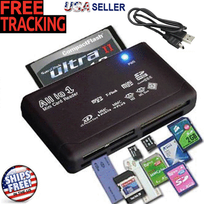 Memory Card Reader Mini 26 IN 1 USB 2.0 High Speed For CF xD SD MS SDHC $5.99