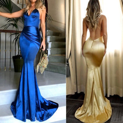 Sexy Women#x27;s Halter Evening Cocktail Dress Mermaid Formal Party Prom Ball Gown $26.99