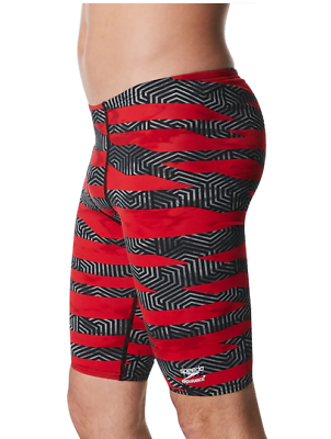 Speedo Men#x27;s Men#x27;s Contort Stripes Jammer Competitive Swimsuit 32 $16.99