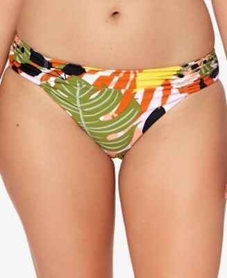 #ad Bar III XS Bikini Bottoms Swimsuit Tropical Floral Orange $44 MSRP NEW $10.00