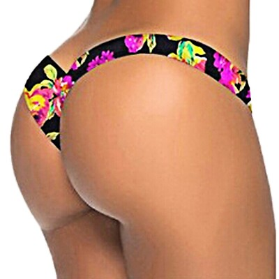 #ad Women Brazilian Print Bikini Bottom Thong Bathing Beach Swimsuit Swimwear $3.27