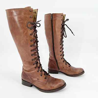 #ad Frye Melissa Brown Leather Melissa Tall Lace Up Equestrian Riding Boot size 8 $349.00