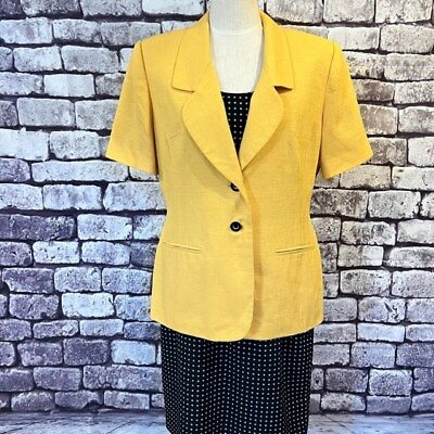 #ad Kasper Vintage 3 Piece Skirt Suit Size 14P Polyester amp; Acetate $31.16