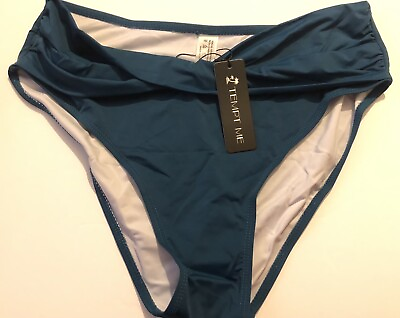 #ad Women’s Bikini Swimsuit Bottoms Size Large Teal Color NWT Swim Wear Beach $14.99