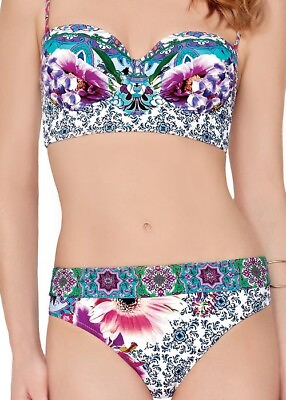 #ad Gottex Le Jardin Bandeau Bikini Set C $125.00