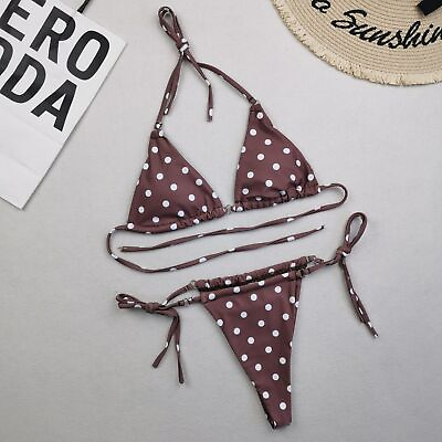 #ad Womens Sexy Triangle Swimsuit Push Up Swimwear Micro Bikini String Bathing Suits $17.99