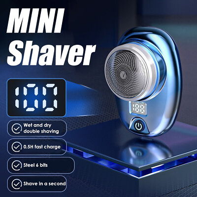 #ad Mini Afeitadora de Barba Maquina de Afeitar Eléctrica Recargable para Hombres US $11.98