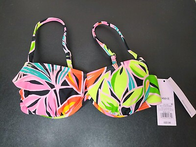 #ad Women#x27;s Underwire Bralette Bikini Swim Top Wild Fable Tropical Size X Small XS $6.39