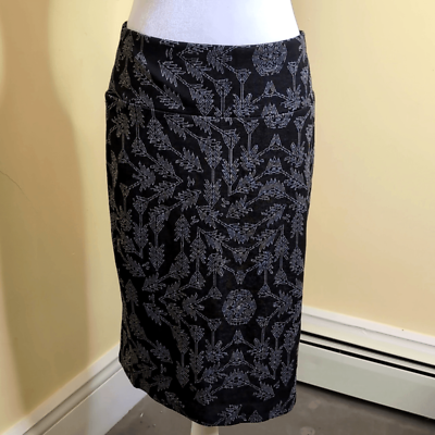 #ad LuLaRoe Large Dark Gray Cassie Pencil Skirt with Design $25.00
