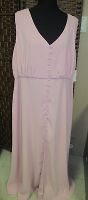 #ad 1X Alexia Admor Milana Long Sleeveless Maxi Dress Blush NWT $29.99