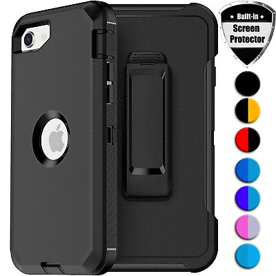 Shockproof Case For iPhone 6 7 8 Plus SE 2 3 Rugged Clip Cover Screen Protector $9.99