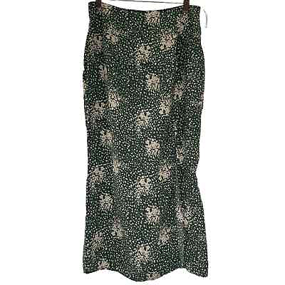 #ad Missguided Green amp; White Slit Midi Skirt Size 6 New $14.00