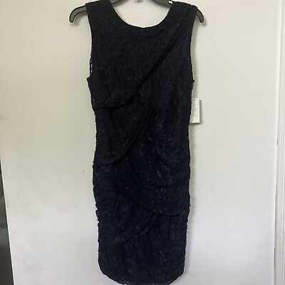 #ad XSCAPE Vibrant Blue Navy Mini Evening Dress Size 14 $26.00