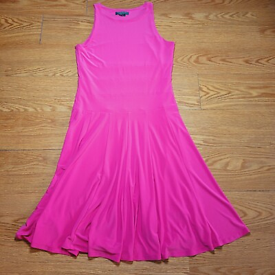 #ad Lauren Ralph Lauren Women#x27;s Sleeveless Cocktail Dress Size 6 Pink $27.99