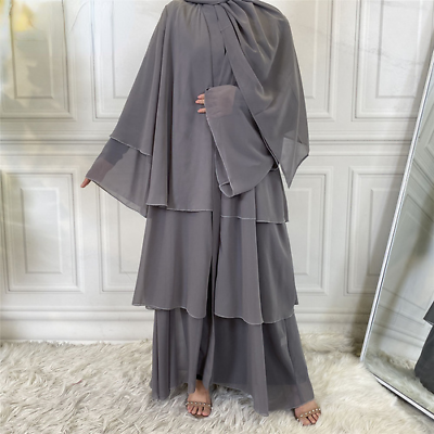 #ad Kimono Party Dresses Plus Size Women Clothing Outer Caftan Marocain Muslim AU $145.28