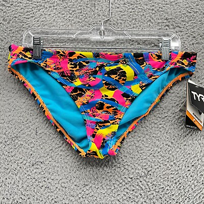 TYR Swimwear Womens XL Multicolor 100%Polyester Durafast One Bikini Bottom New $13.20