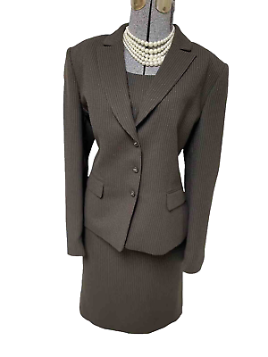 #ad Tahari Skirt Suit Size 16 NEW Three Piece Set 36X22.5 Pockets Executive $82.99