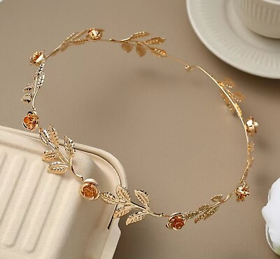 #ad #ad Women Gold Leaf Rose BOHO Prom Party Hair Headband band Crown Tiara Hairpiece AU $26.10